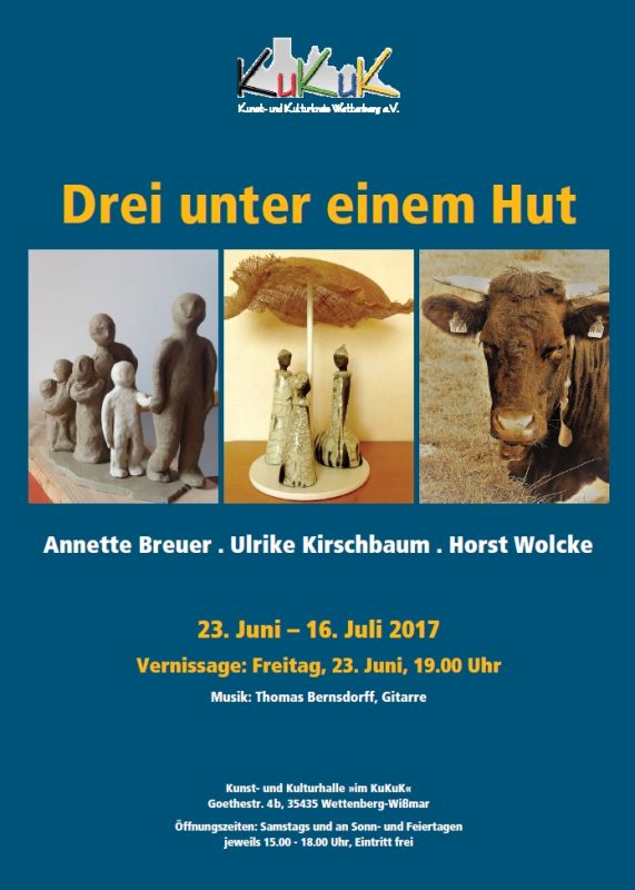 Ausstellung Drei unter einem Hut im KuKuK Wettenberg