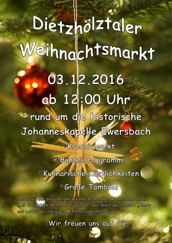 Weihnachtsmarkt Dietzhölztal/Ewersbach 2016