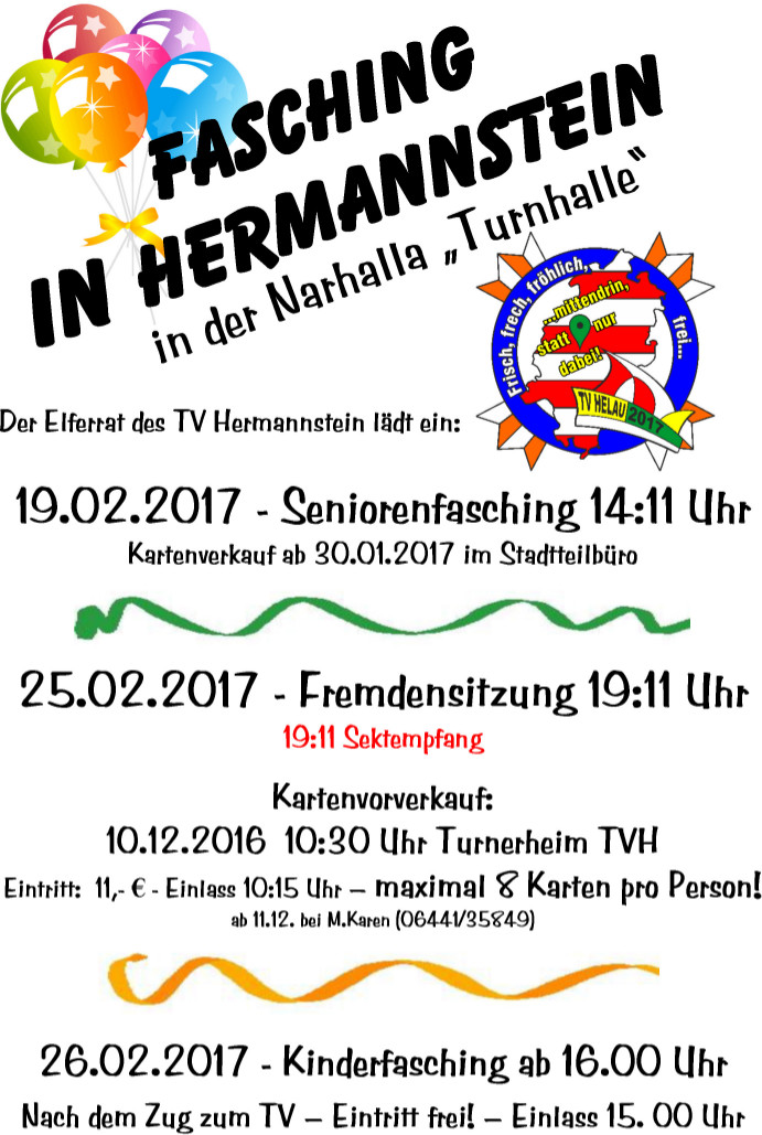 Kinderfasching in Hermannstein 2017