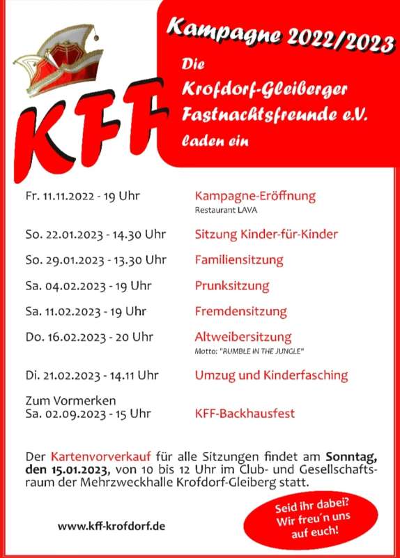 Familiensitzung Krofdorf-Gleiberger Fastnachtsfreunde 2023