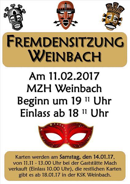Fremdensitzung Weinbach 2017