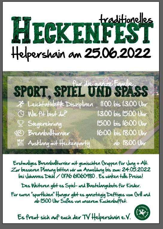 Heckenfest in Helpershain
