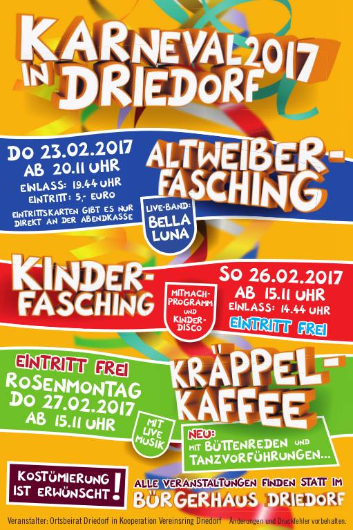 Kinderfasching Driedorf 2017