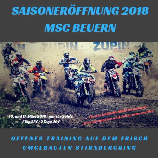 Saisoneröffnung MSC Beuern 2018