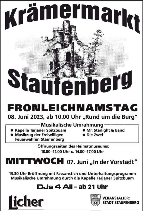 Krämermarkt Staufenberg 2023