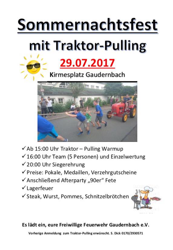 Sommerfest und Traktor Pulling Gaudernbach 2017