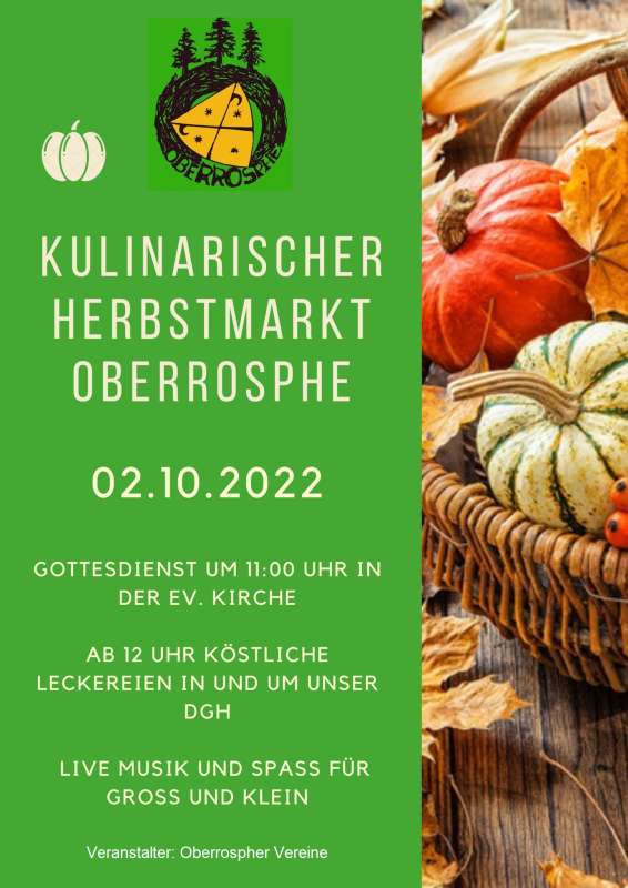 Kulinarischer Herbstmarkt Oberrosphe 2022