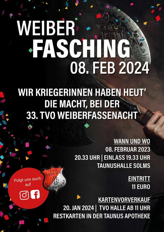 33. Weiberfasching des TV Oberndorf