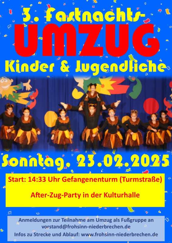 3. Brecher Fastnachtsumzug für Kinder und Jugendliche