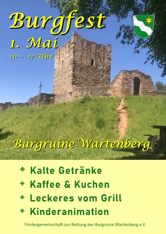 Das Burgfest auf der Wartebach ist für viele Menschen in der Region ein fester Termin und ein echtes Highlight zum 1. Mai.