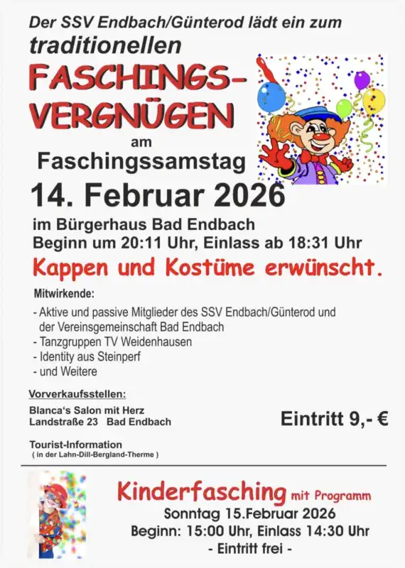 Faschingsvergnügen SSV Endbach/Günterod