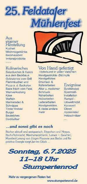 25. Feldataler Mühlenfest