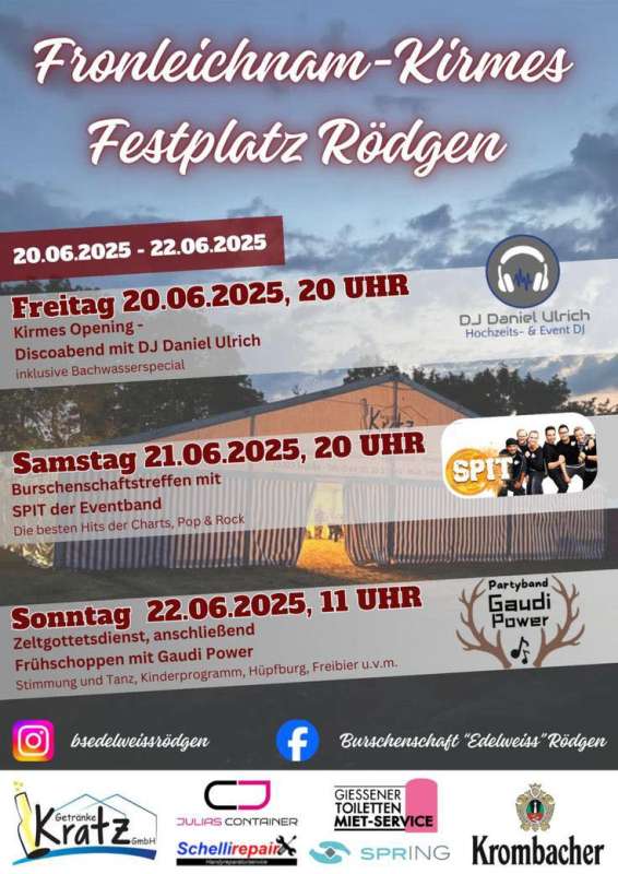 Fronleichnam Kirmes in Rödgen 2025