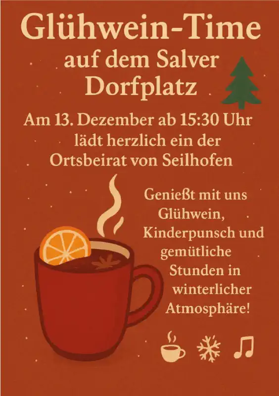 Glühwein-Time auf dem Salver Dorfplatz