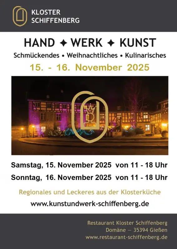 Hand – Werk – Kunst auf dem Schiffenberg