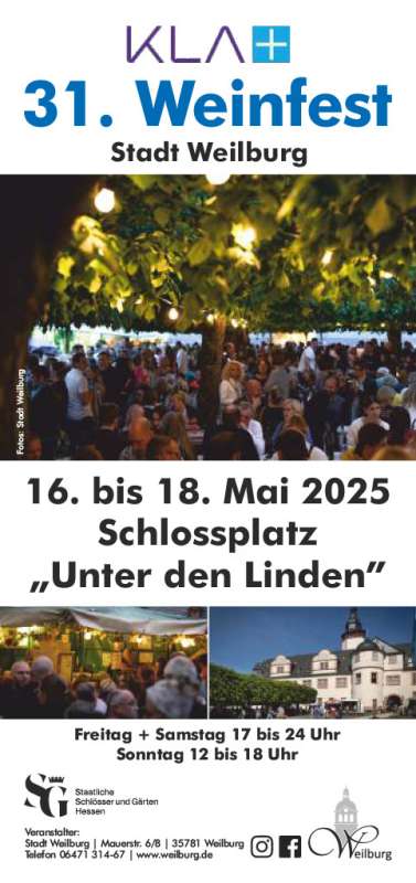 31. KLA-Weinfest in Weilburg