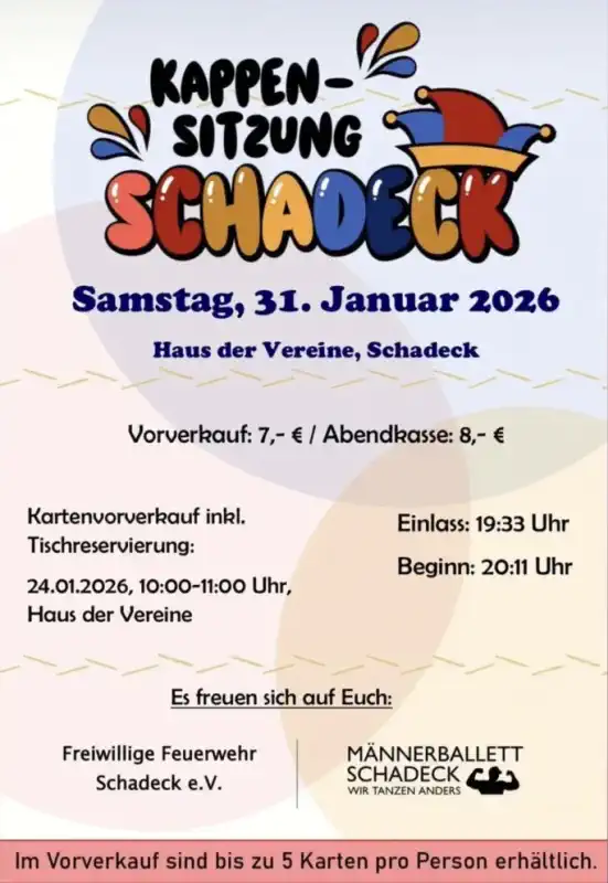 Kappensitzung Schadeck 2026