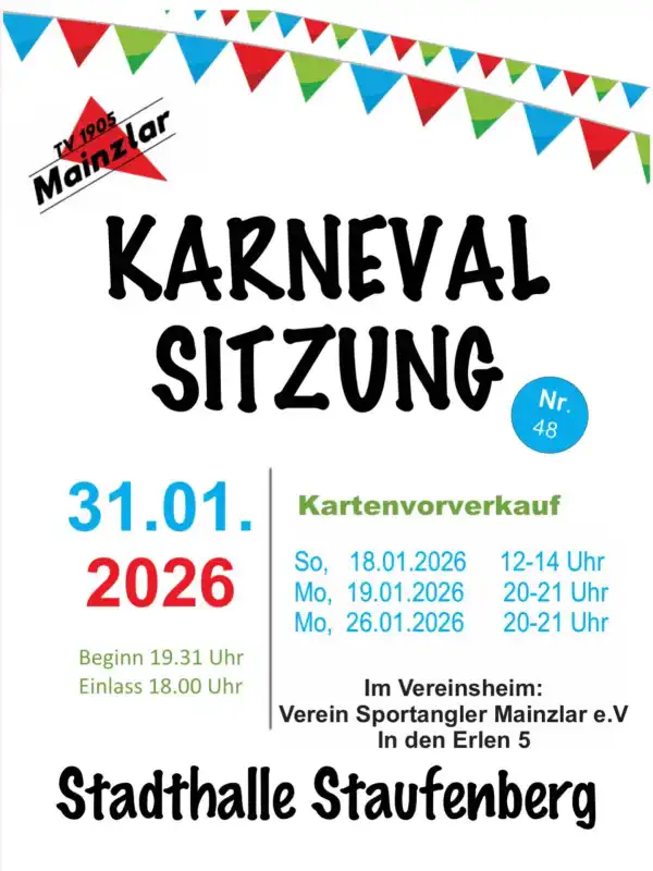 Karneval Sitzung des TV Mainzlar 2026
