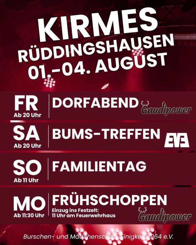 Kirmes in Rüddingshausen 2025