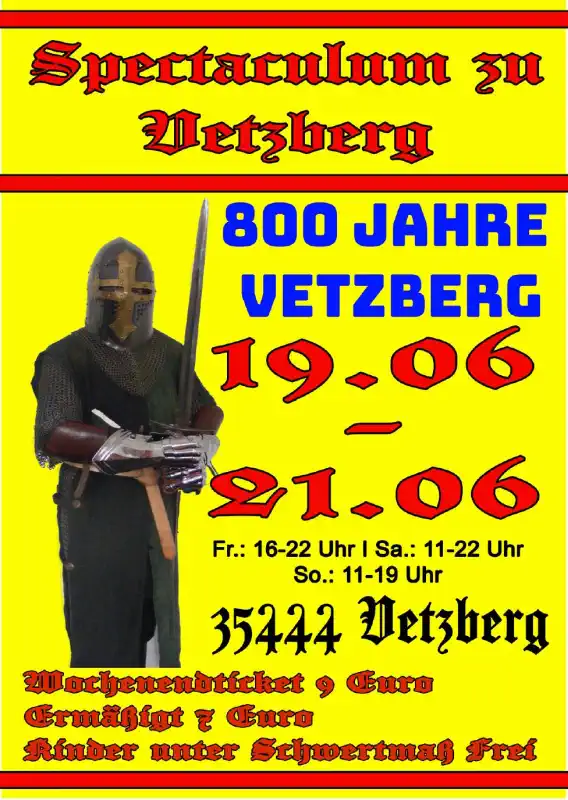 Wenn der Ruf des Marktvogts über die Mauern der Feste hallt und durch die Gassen der Altstadt zieht, weiß man: Das Mittelalterspectaculum Vetzberg ist zurück.