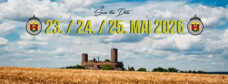 Das legendäre Mittelalter‑Spektakulum zu Münzenberg lädt Anno 2026 vom 23. bis 25. Mai bereits zum 23. Mal zu einer eindrucksvollen Reise in vergangene Zeiten ein.