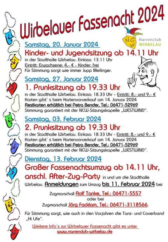 2. Prunksitzung des Narrenclubs Wirbelau 2024