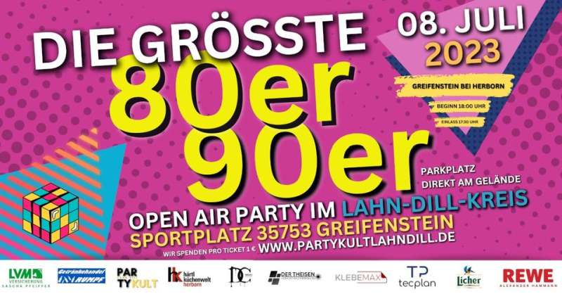 Die GRÖSSTE 80er UND 90er OPEN AIR PARTY im Lahn-Dill-Kreis