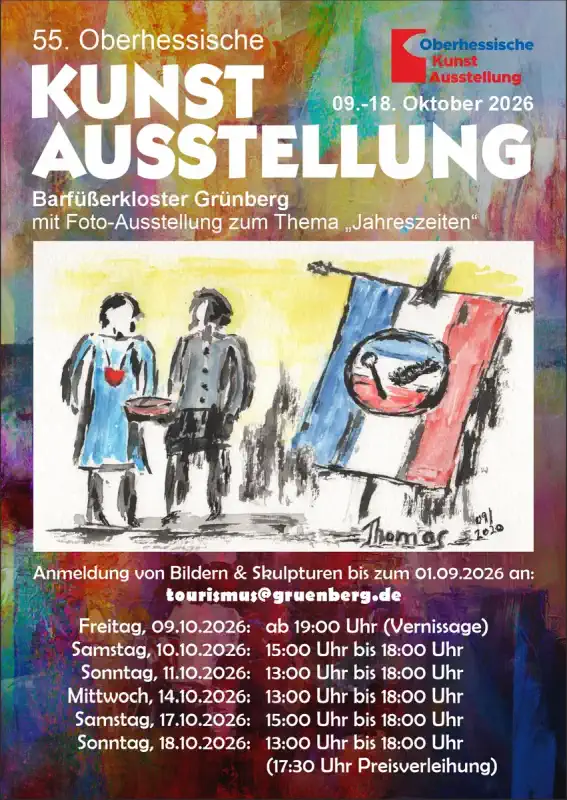 Kunstliebhaber sollten sich die 55. Oberhessische Kunstausstellung im historischen Barfüßerkloster in Grünberg vormerken.