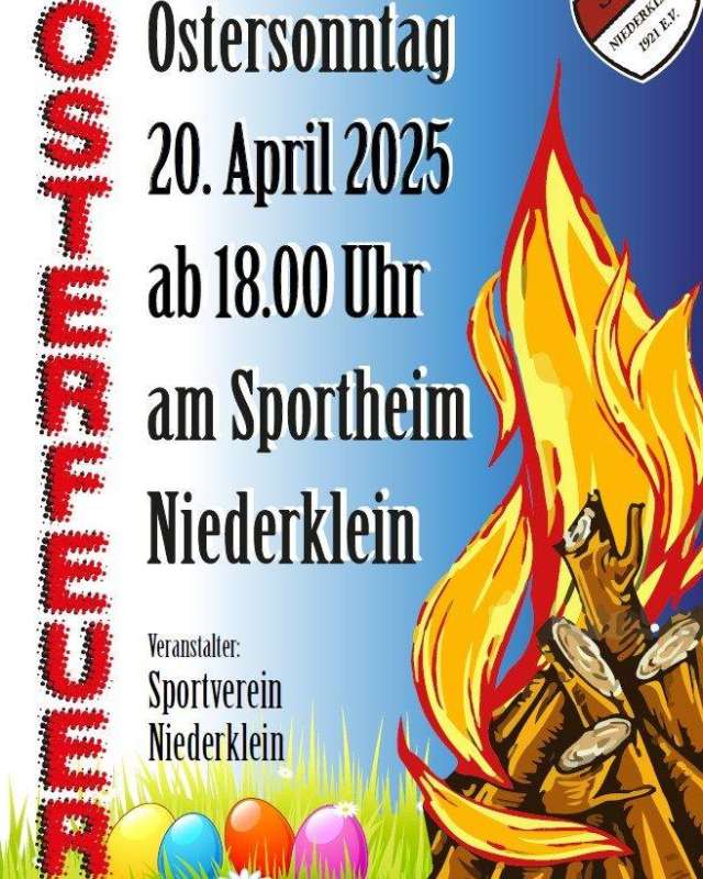 Osterfeuer in Niederklein