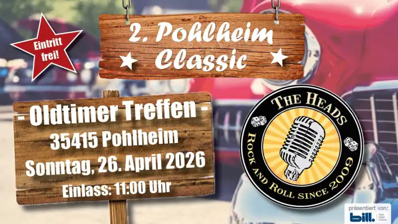 Mit der 2. Pohlheim Classic kehrt am 26. April 2026 ein Highlight für Oldtimer‑ und Rockabilly‑Fans zurück.