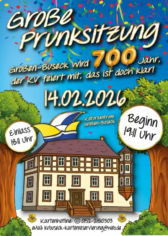 Große Prunksitzung Karnevalverein Großen-Buseck 2026