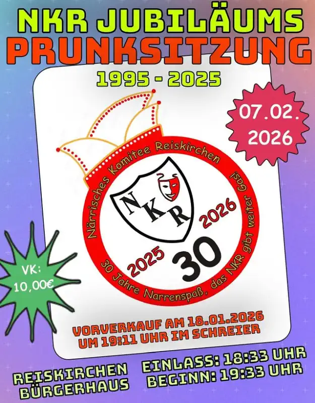 Prunksizung Närrisches Komitee Reiskirchen