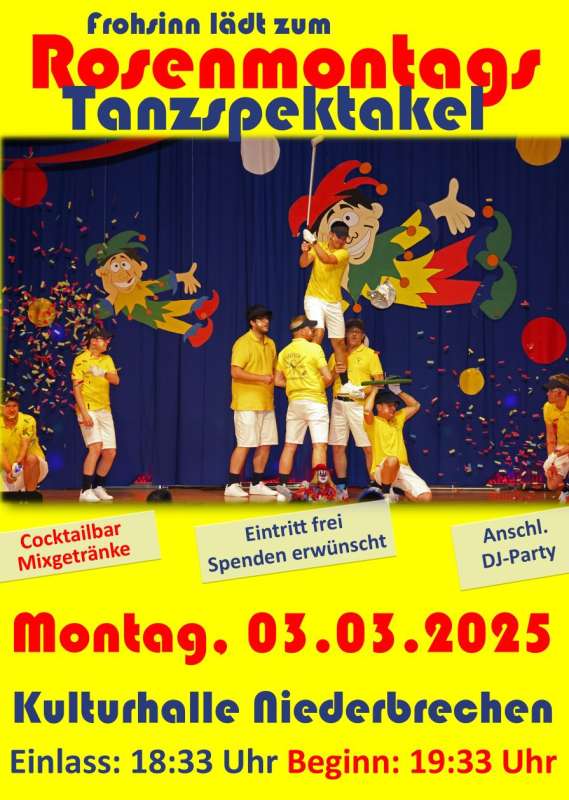 Rosenmontags-Tanzspektakel Niederbrechen 2025