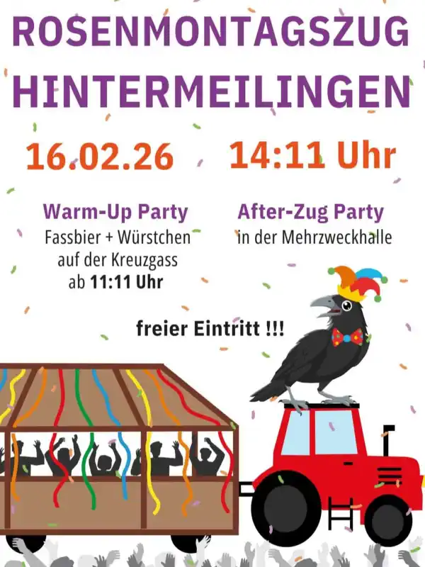 Rosenmontagszug Hintermeilingen