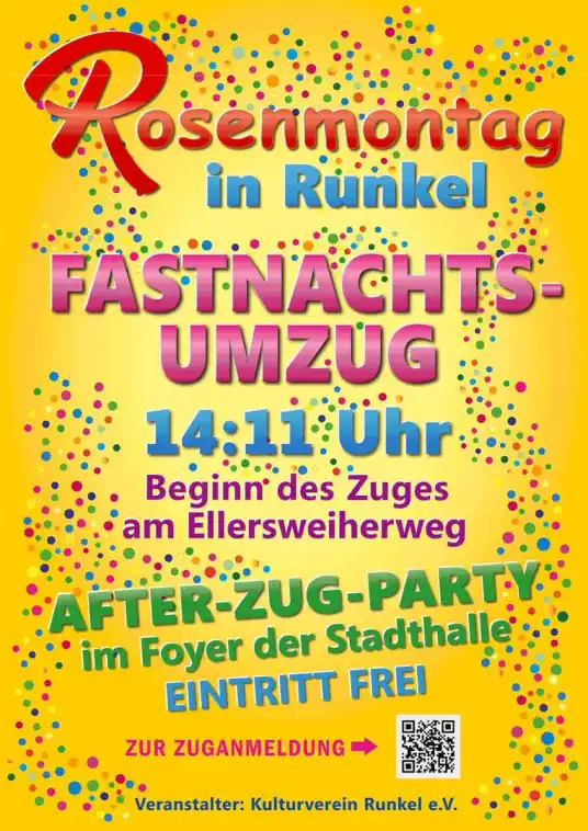 Rosenmontagszug in Runkel 2026