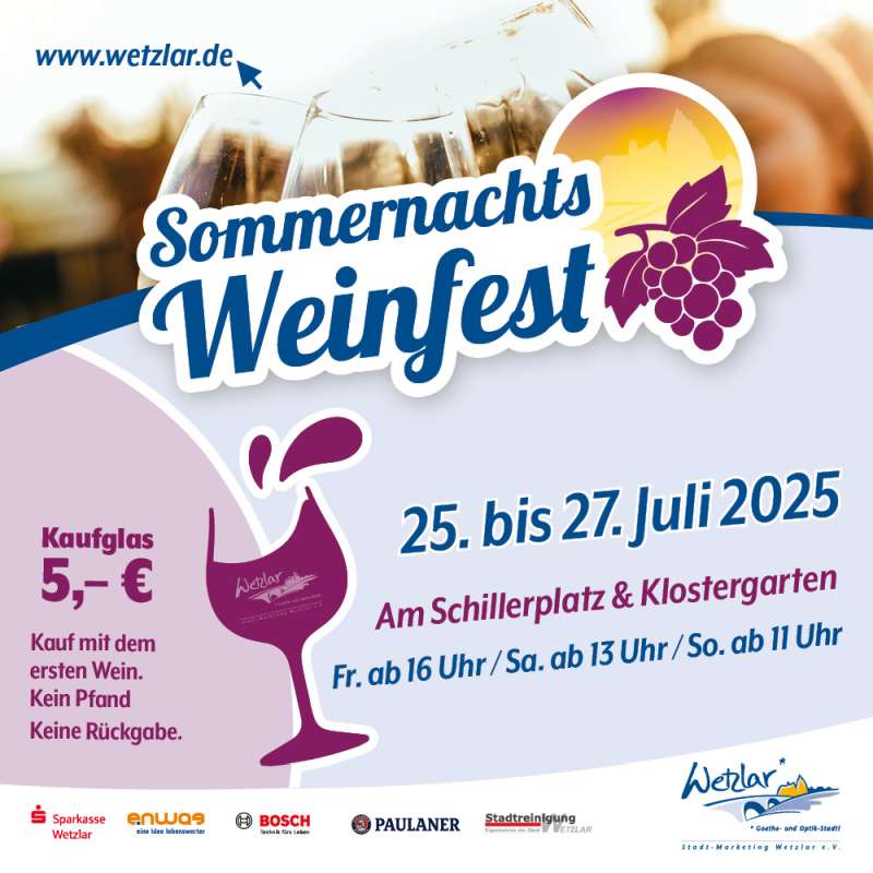 Sommernachtsweinfest Wetzlar 2025