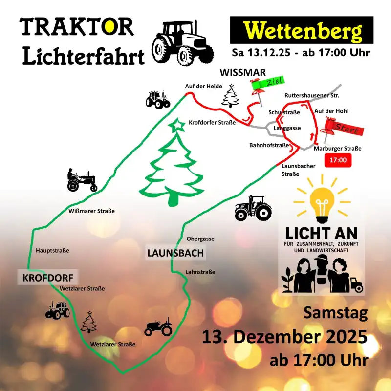 Traktorlichterfahrt Wißmar 2025