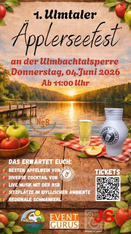 Am Donnerstag, den 4. Juni 2026, ab 11 Uhr, feiert Greifenstein die Premiere des 1. Ulmtaler Äpplerseefests