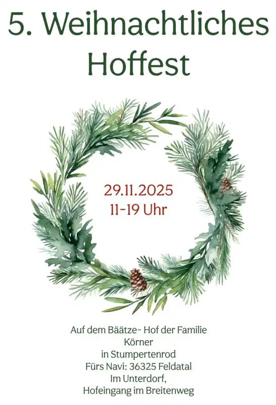 5. Weihnachtliches Hoffest Stumpertenrod