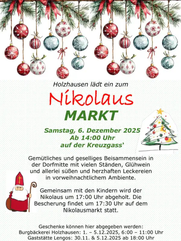 Weihnachtsmarkt Greifenstein-Holzhausen 2025