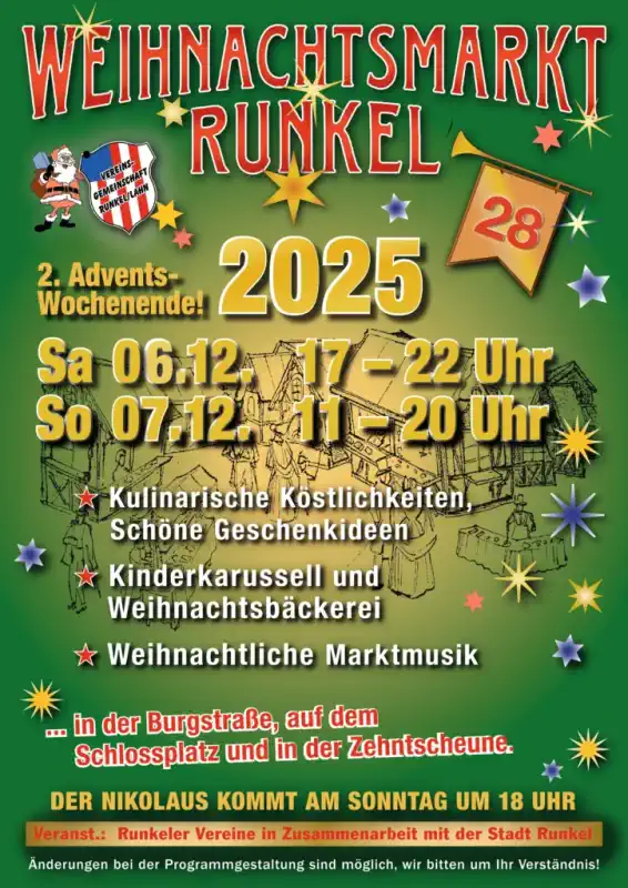 Weihnachtsmarkt Runkel 2025