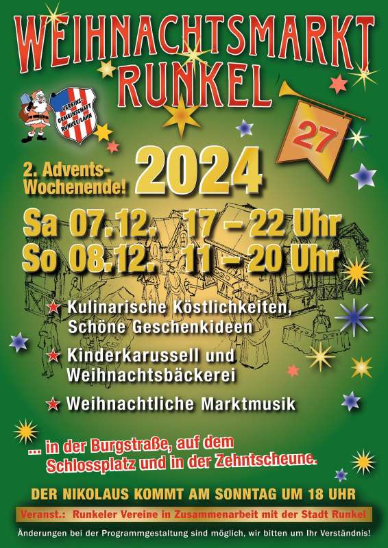 Weihnachtsmarkt in Runkel 2024