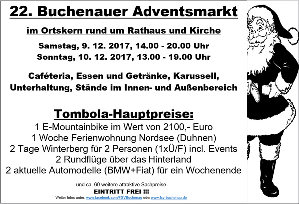 22. Adventsmarkt Förderkreis FSV Buchenau