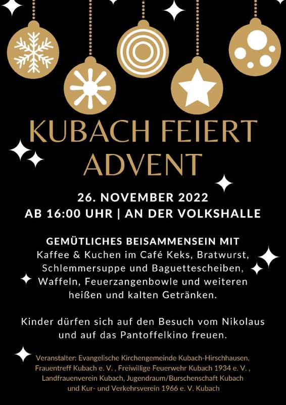 Adventsmarkt Kubach 2022