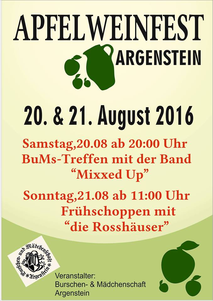 Apfelweinfest Argenstein 