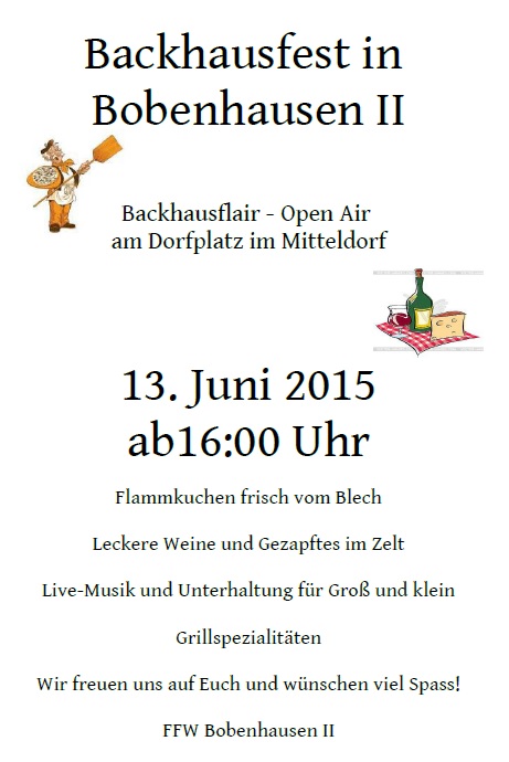 Backhausfest Bobenhausen 2015