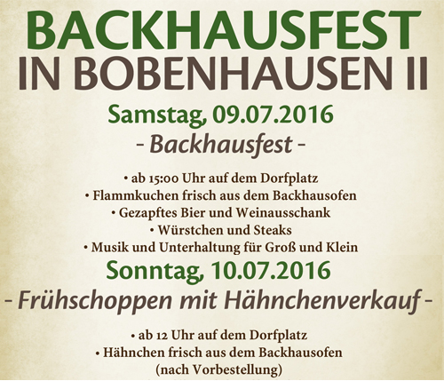Backhausfest Bobenhausen 2016
