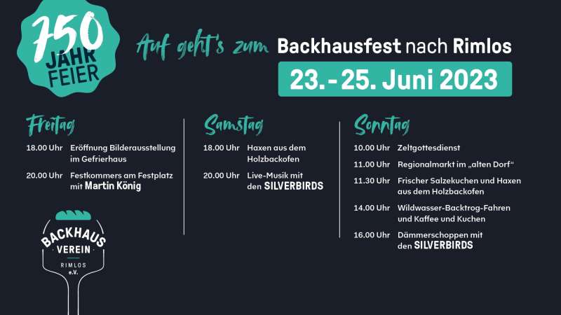 Backhausfest und 750-Jahr-Feier in Rimlos