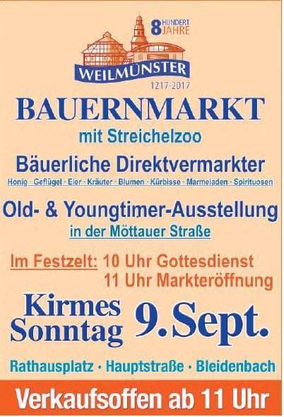 Bauernmarkt in Weilmünster 2018