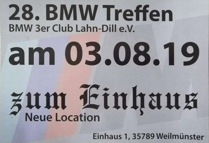 28. Int. BMW und Mini Treffen des BMW 3er Club Lahn Dill 2019